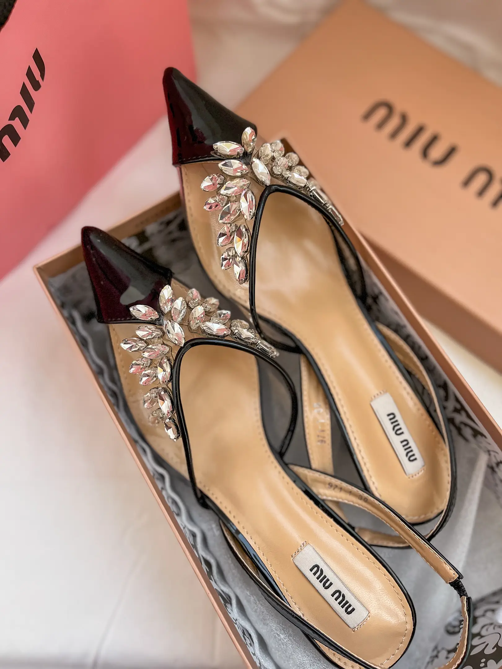 beige hot pink wedding shoes bridal splurge accessories Miu Miu 1