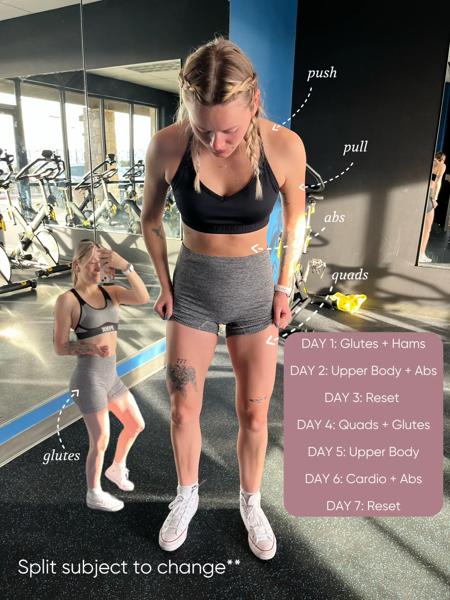 My CURRENT WORKOUT SPLIT, Gallery posted by Tati Clanton