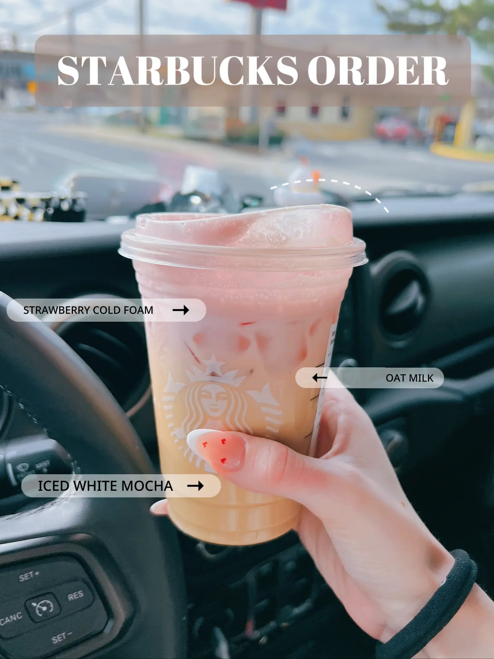 Strawberry Cold Foam Iced Coffee