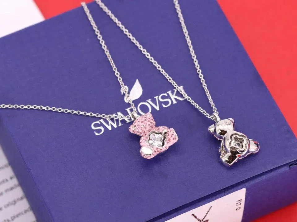 超可愛い❤️スワロフスキースワロフスキーswarovskiハートピンクドリルテディベア鎖骨ネックレス | Yuriが投稿したフォトブック |  Lemon8