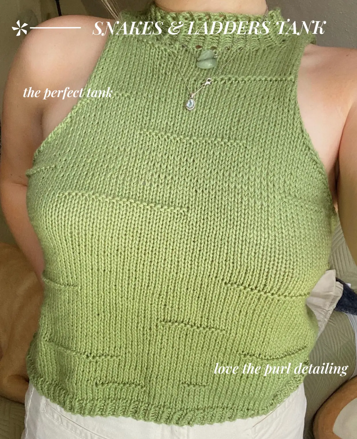 KNITTING PATTERN Emerald Knitted Tank Top Pattern Knitted Top Summer Knit  Top Easy Knitting Pattern Striped Knitted Tank Top 