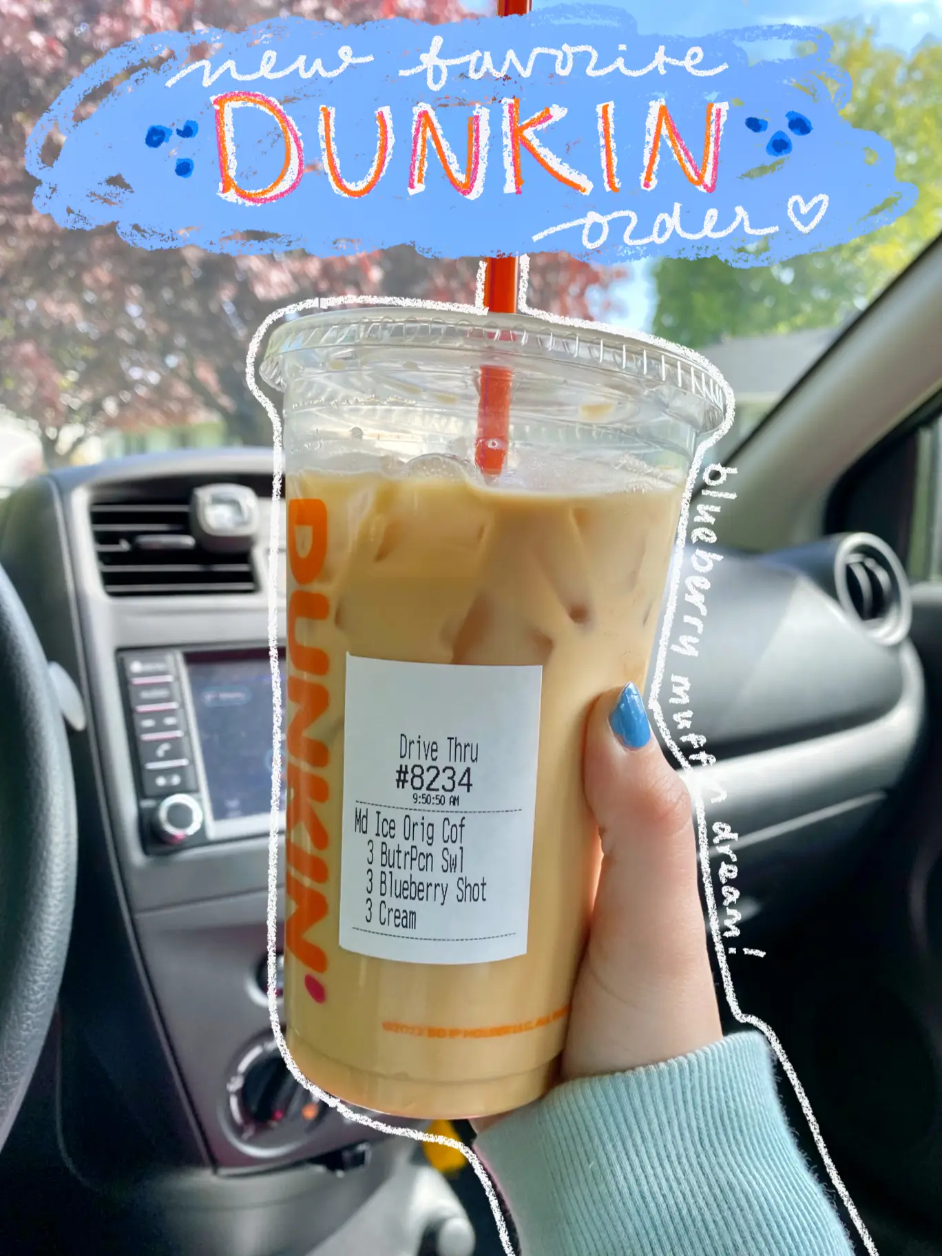 Blueberry cobbler coffee from Dunkin 🫶🫐 | Gallery posted by Selma 💐 |  Lemon8