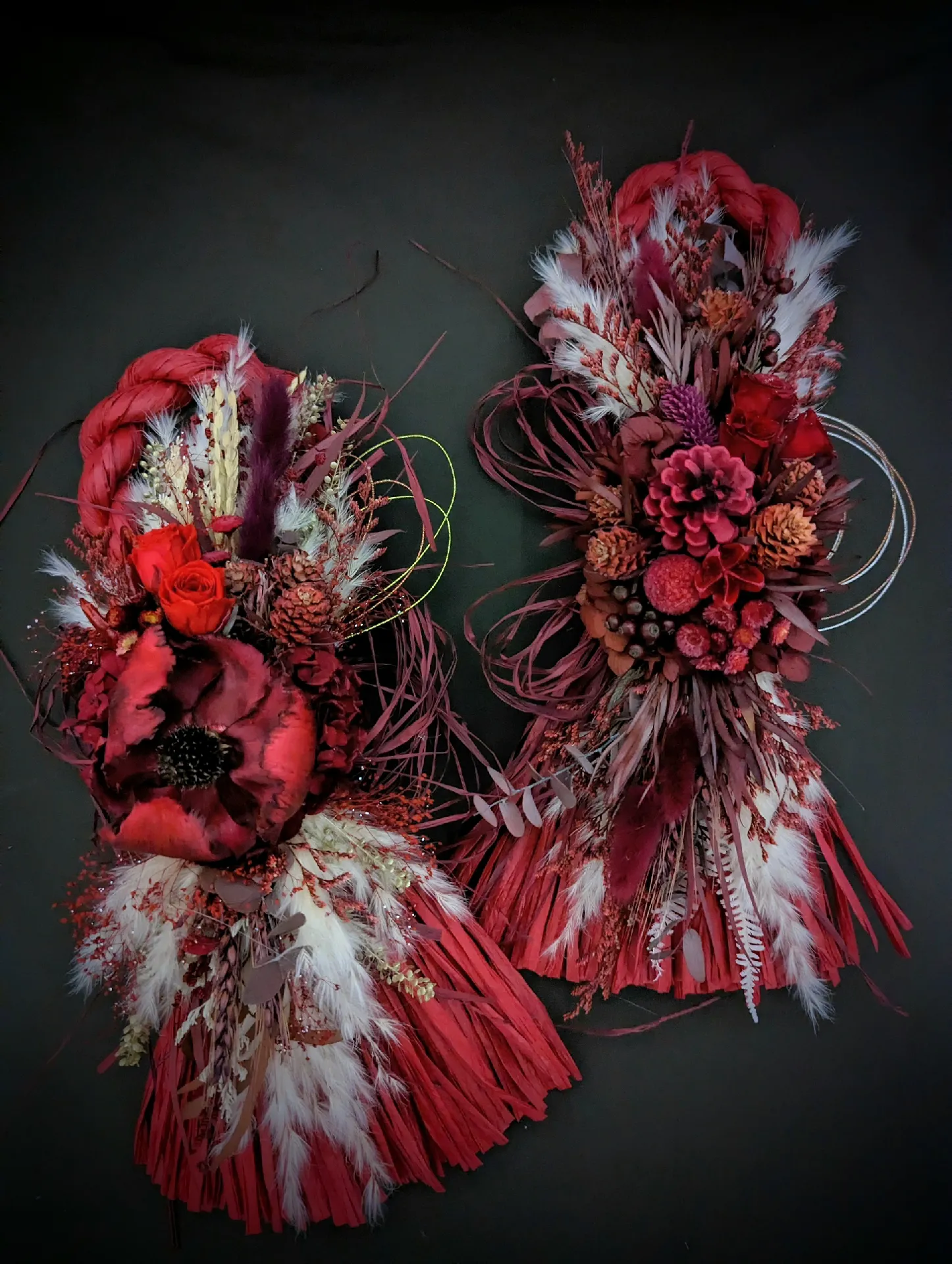 53 しめ縄 しめ飾り 正月飾り ドライフラワー スワッグ 雑貨 しめ縄