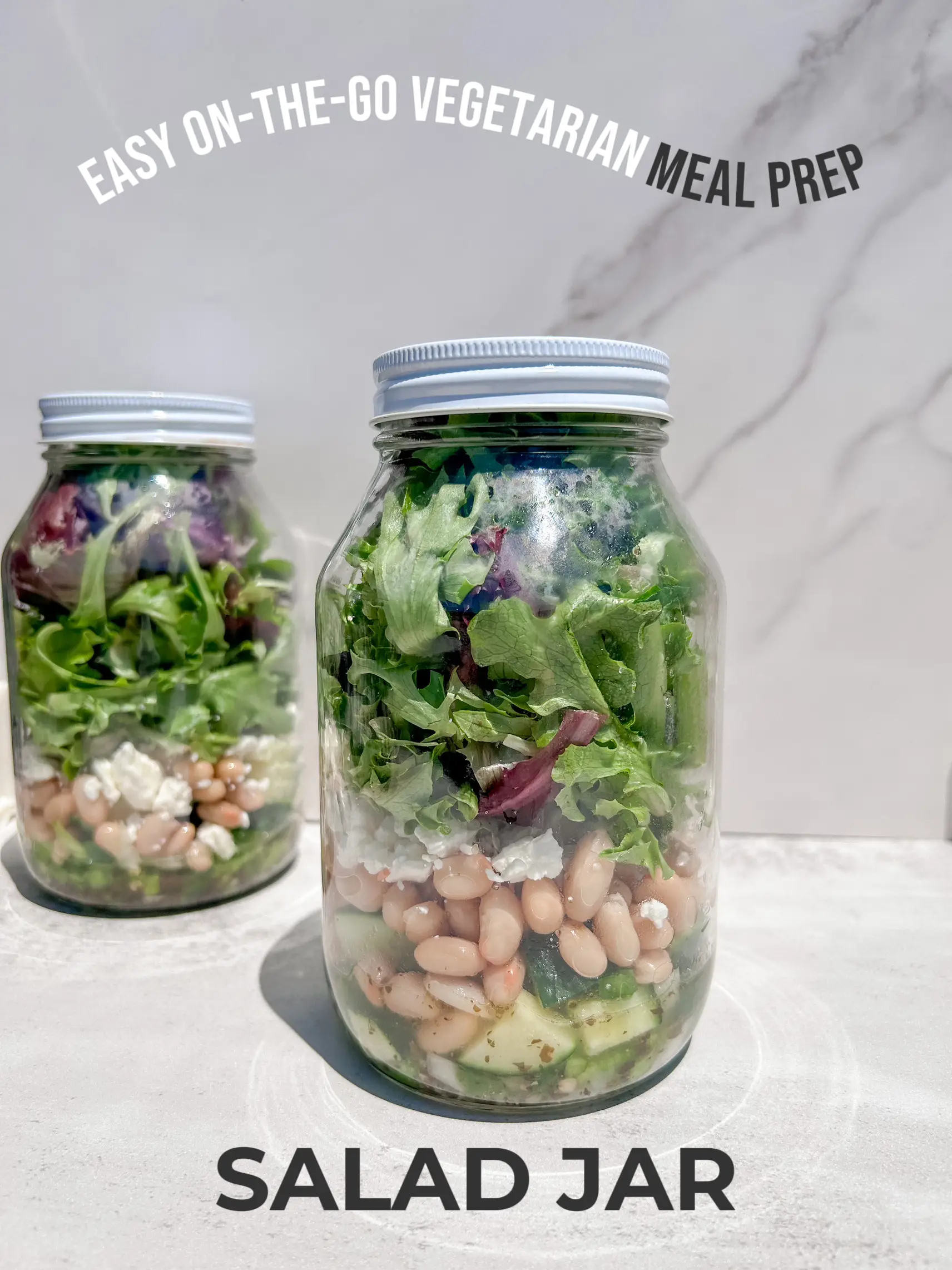 Mason Jar Salads with Sesame Yogurt Dressing {Vegetarian}