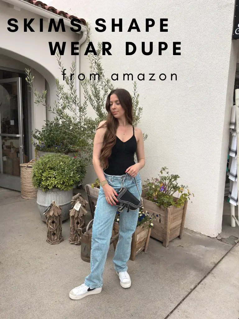 I found a Skims dupe that looks the EXACT same on  – it's so  supportive you won't need a bra & cost $30 less