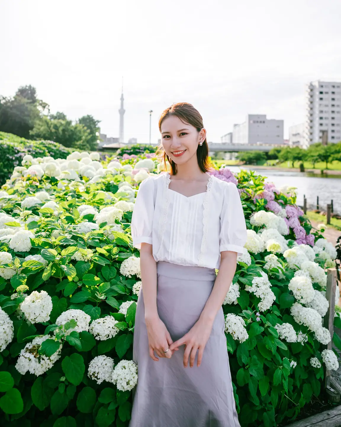 セール 紫陽花 カラー 服