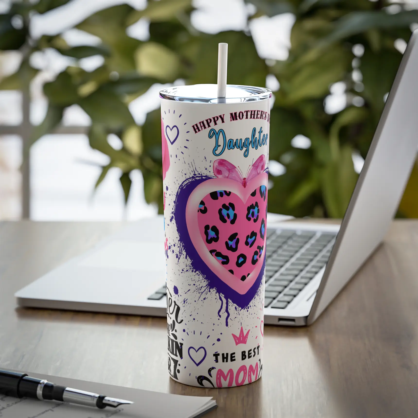 Strong Fearless Patient Mom 40oz Sublimation Tumbler Design