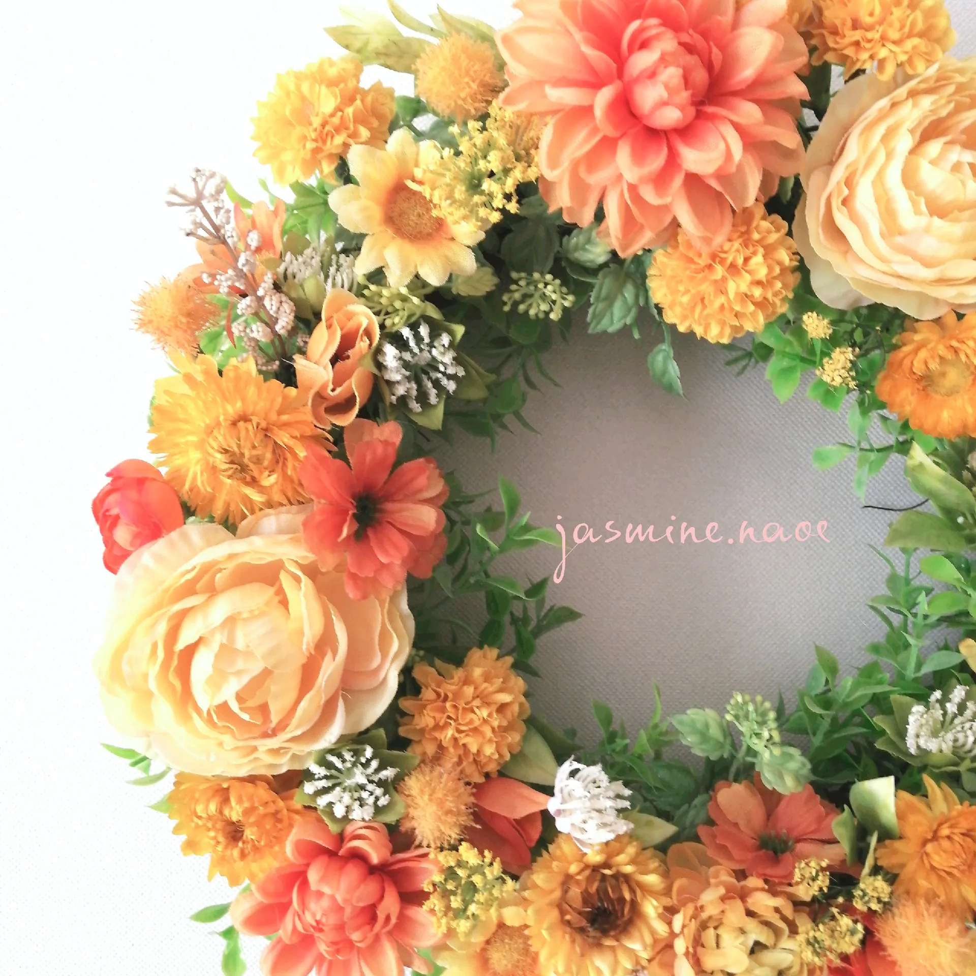 お花畑のwreath〜黄色とオレンジ♡ | jasmine.naoeが投稿したフォト