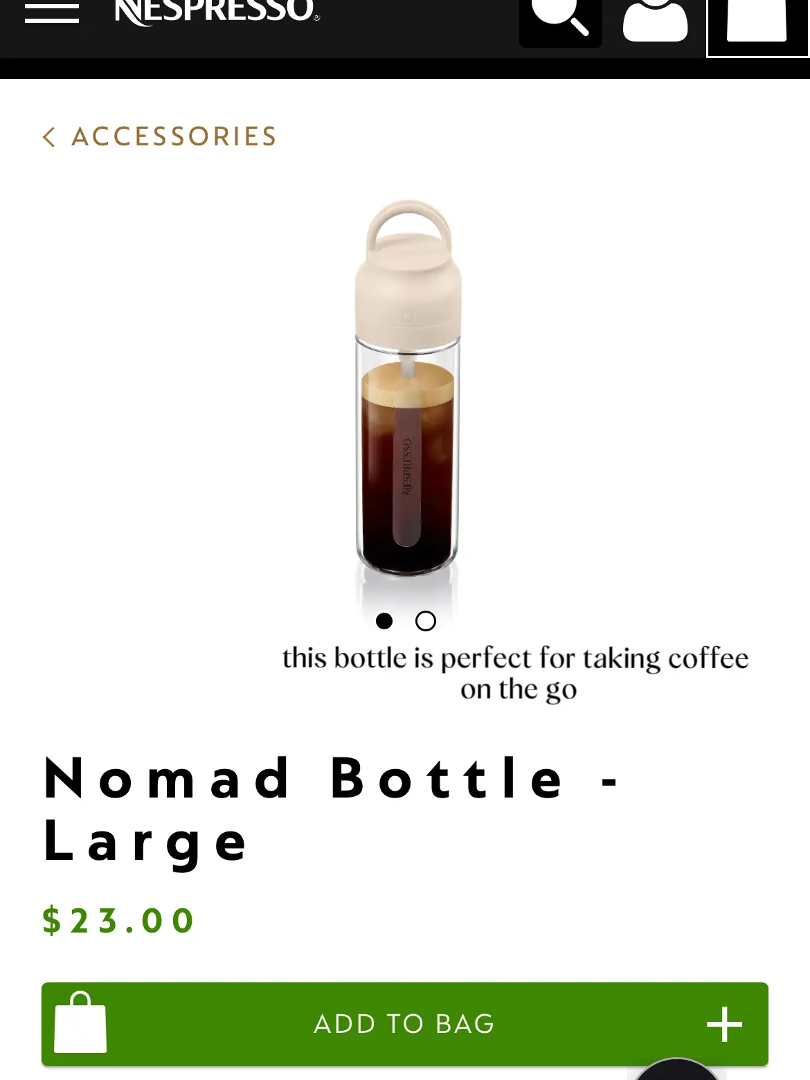 Large Nomad Bottle, Coffee On the Go