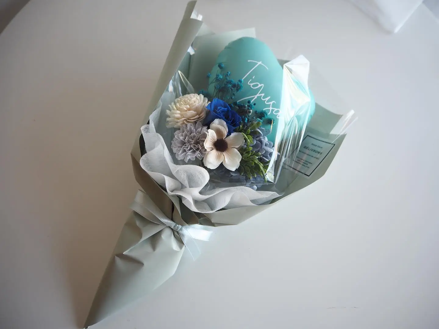 向井康二 オレンジ シルバー バルーンアレンジメント 誕生日 バルーン