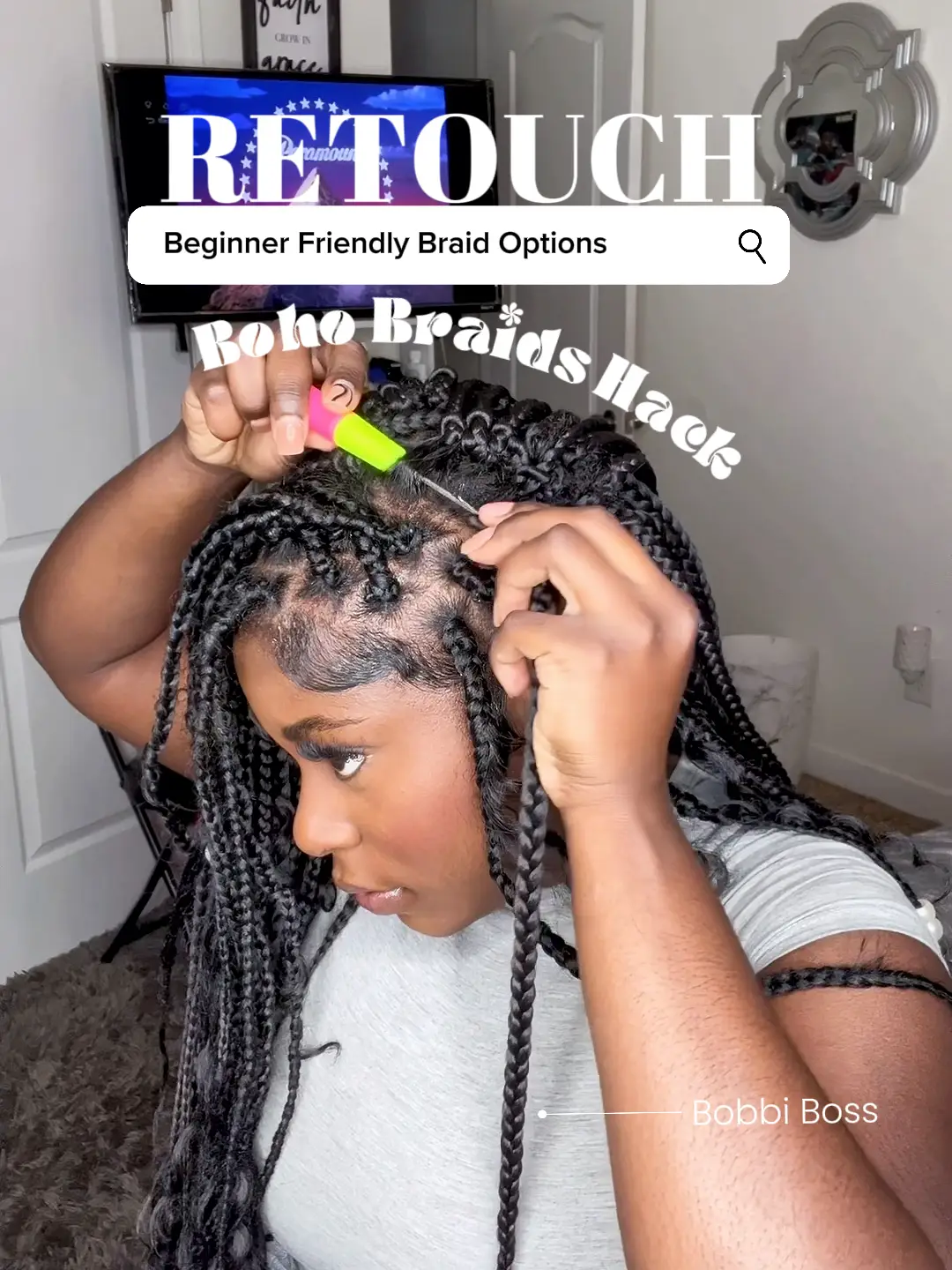 Easy Curly Crochet Hairstyle Using Braid Extension / Beginner Friendly 