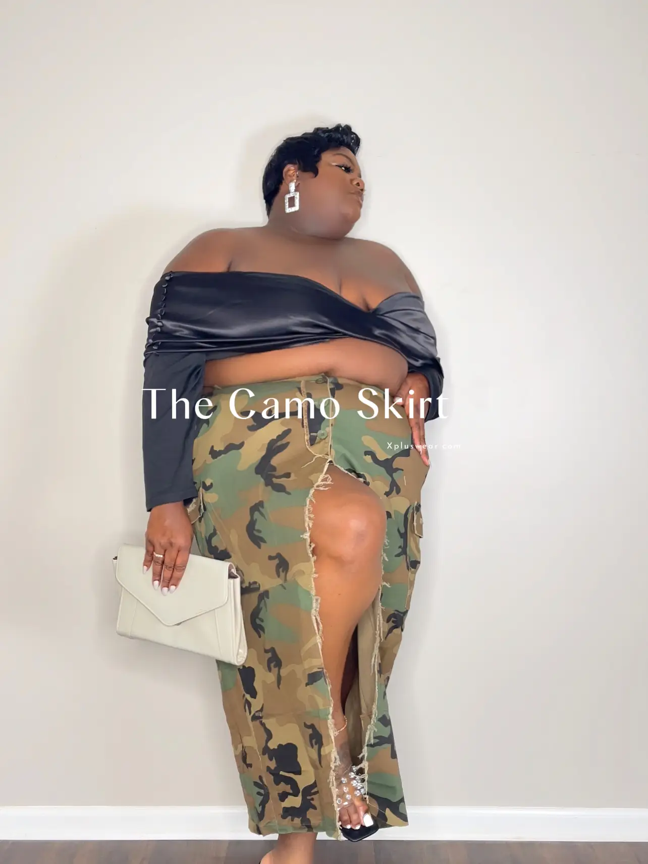 Camouflage skirt plus size best sale