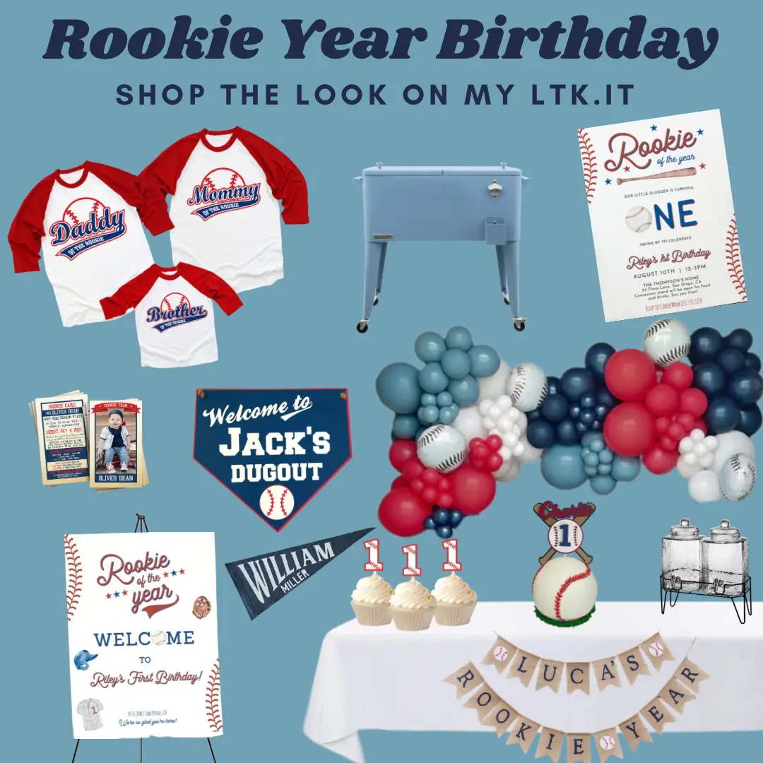 Mom Baseball First Birthday 1st Bday Rookie Of The Year Sweatshirt