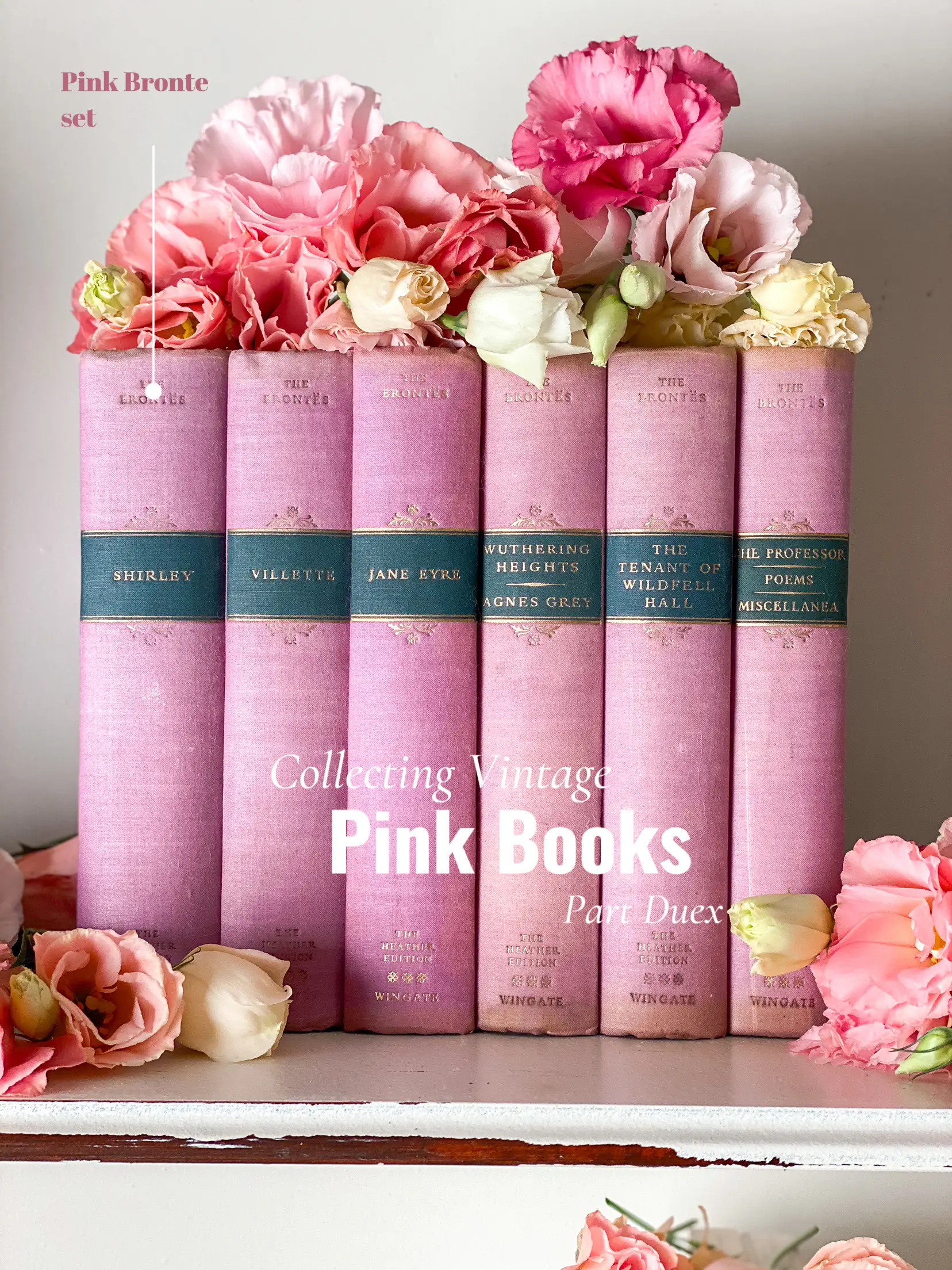 antique pink books