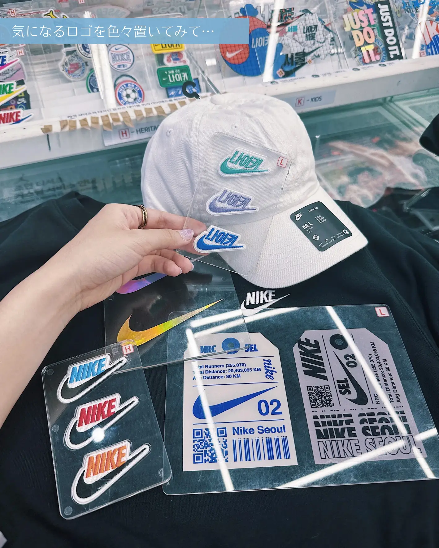 韓国NIKE 【江南店限定】ワッペンNIKE BY YOU - 帽子