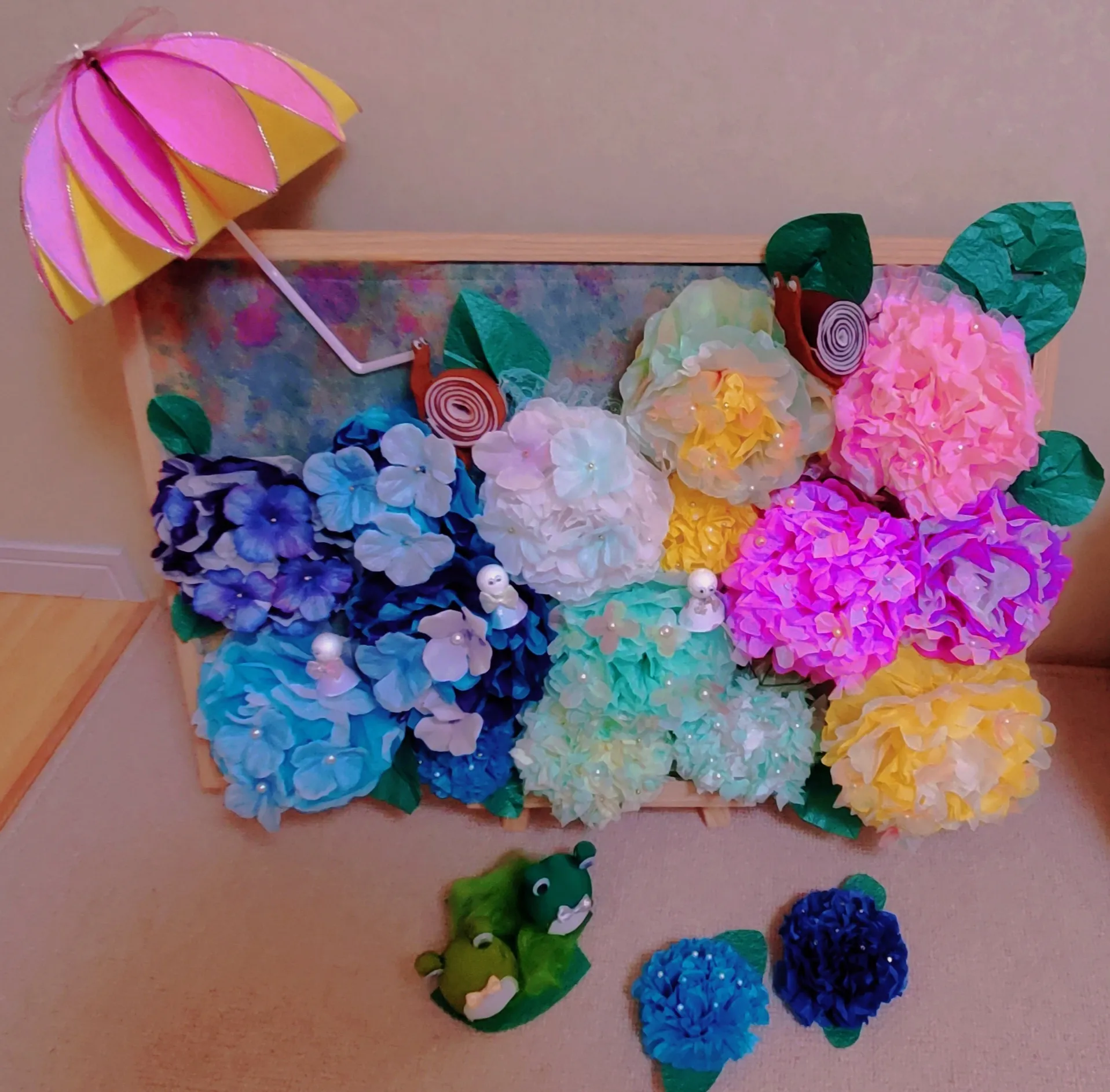 SALE］あじさい色①✨シュシュ✨ハンドメイド
