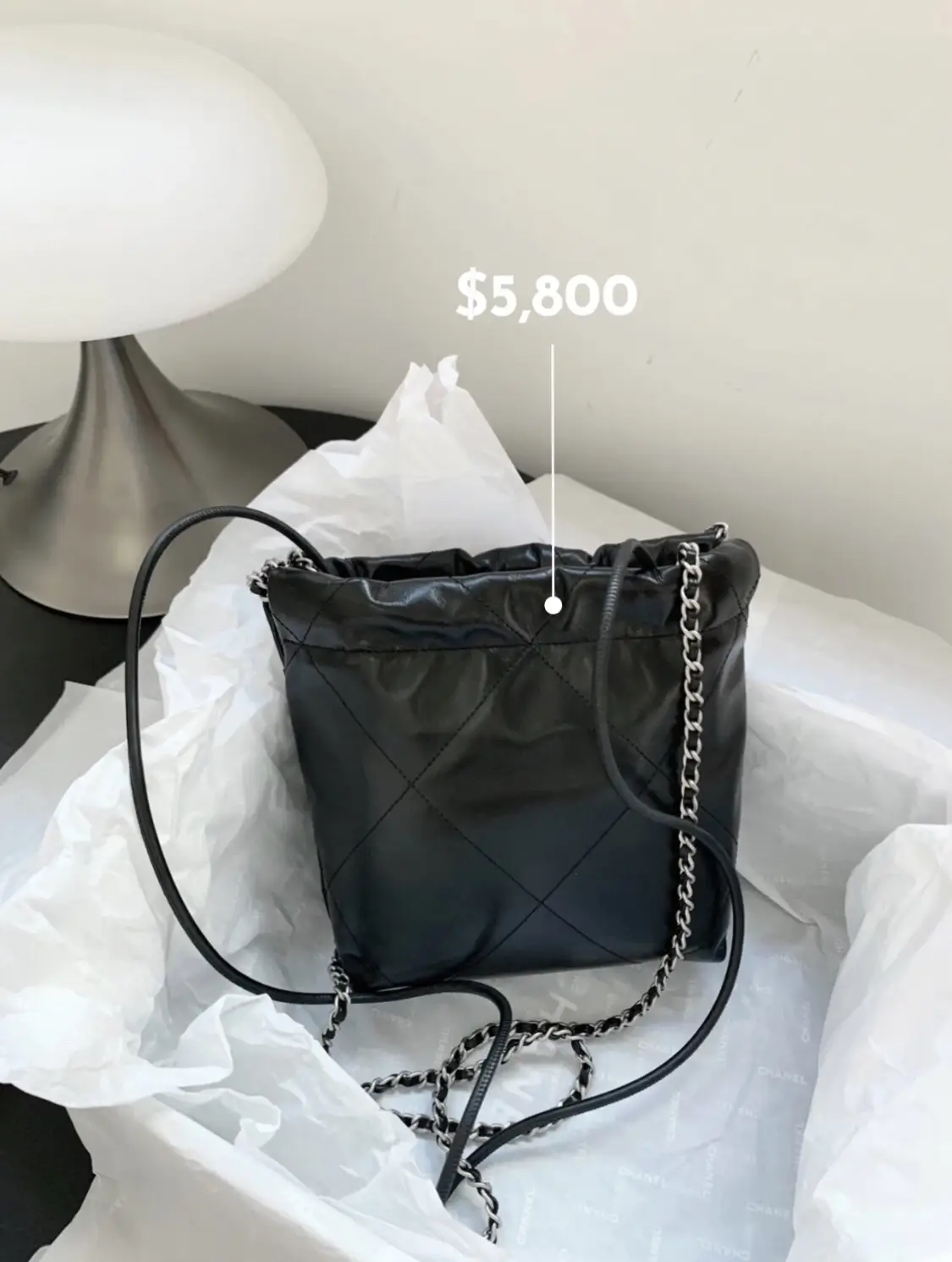 Bvprive on X: Chanel CHANEL 22 SMALL WHITE HANDBAG WITH SILVER HARDWARE    / X