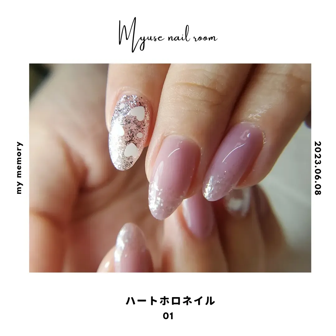 ハートホロネイル | Myuse nail roomが投稿したフォトブック | Lemon8