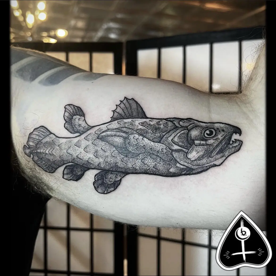 fish hook through skin tattoo｜TikTok Search
