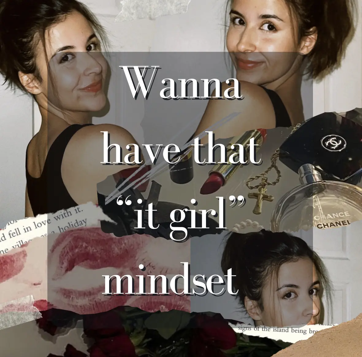  A collage of four pictures of women with the words "want that it girl" written above them.