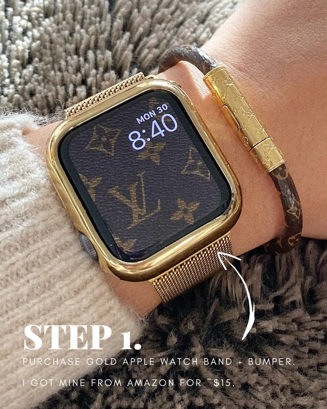 Watch Band Charms - Water Resistant Stainless Steel Sparkling Decorative  Jewelry Charms (No Band) - Compatible With All Apple Watches, Fitbit Versa