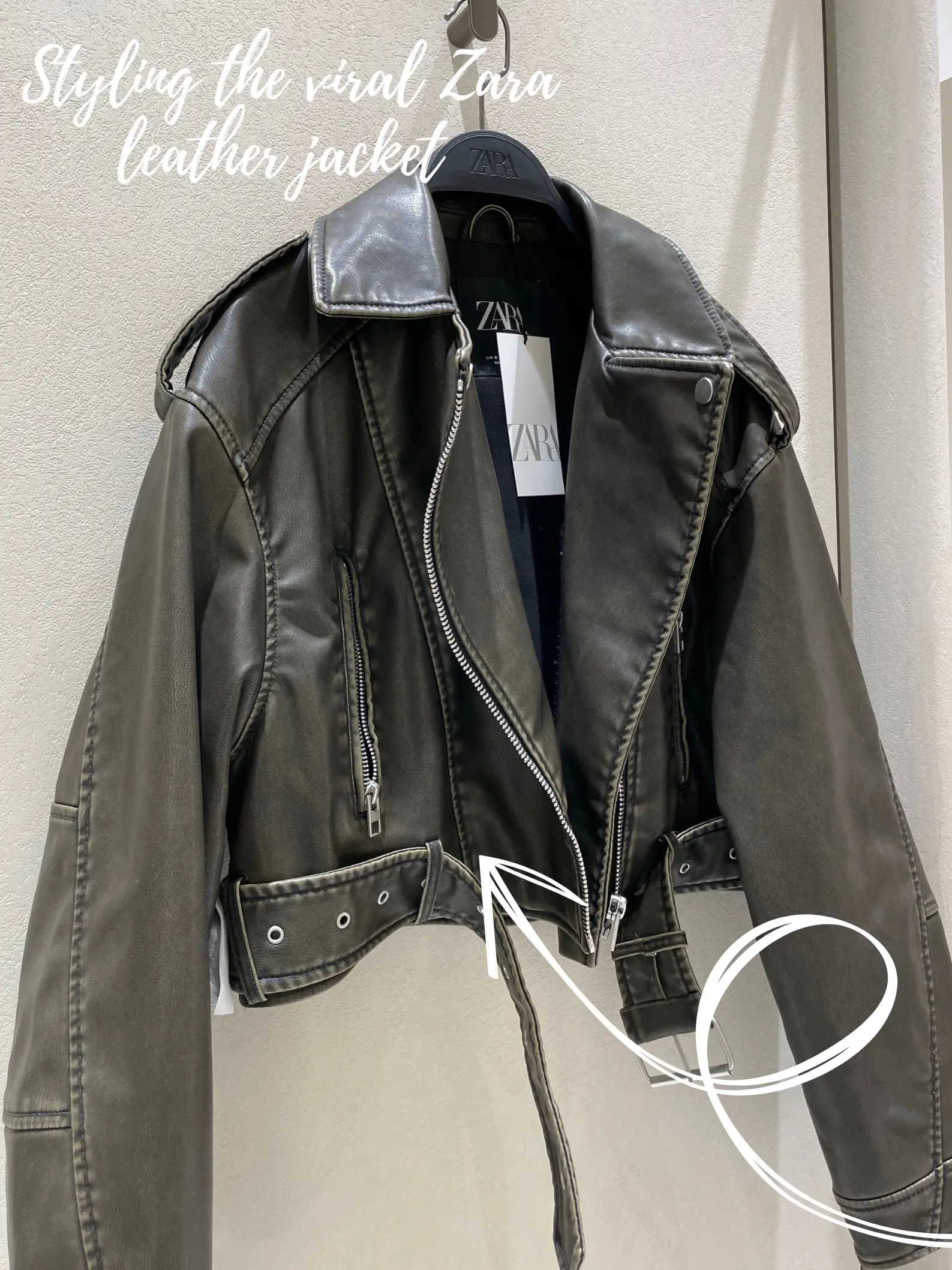 Styling the viral Zara leather jacket 🧥, Gallery posted by Innaya Nailah