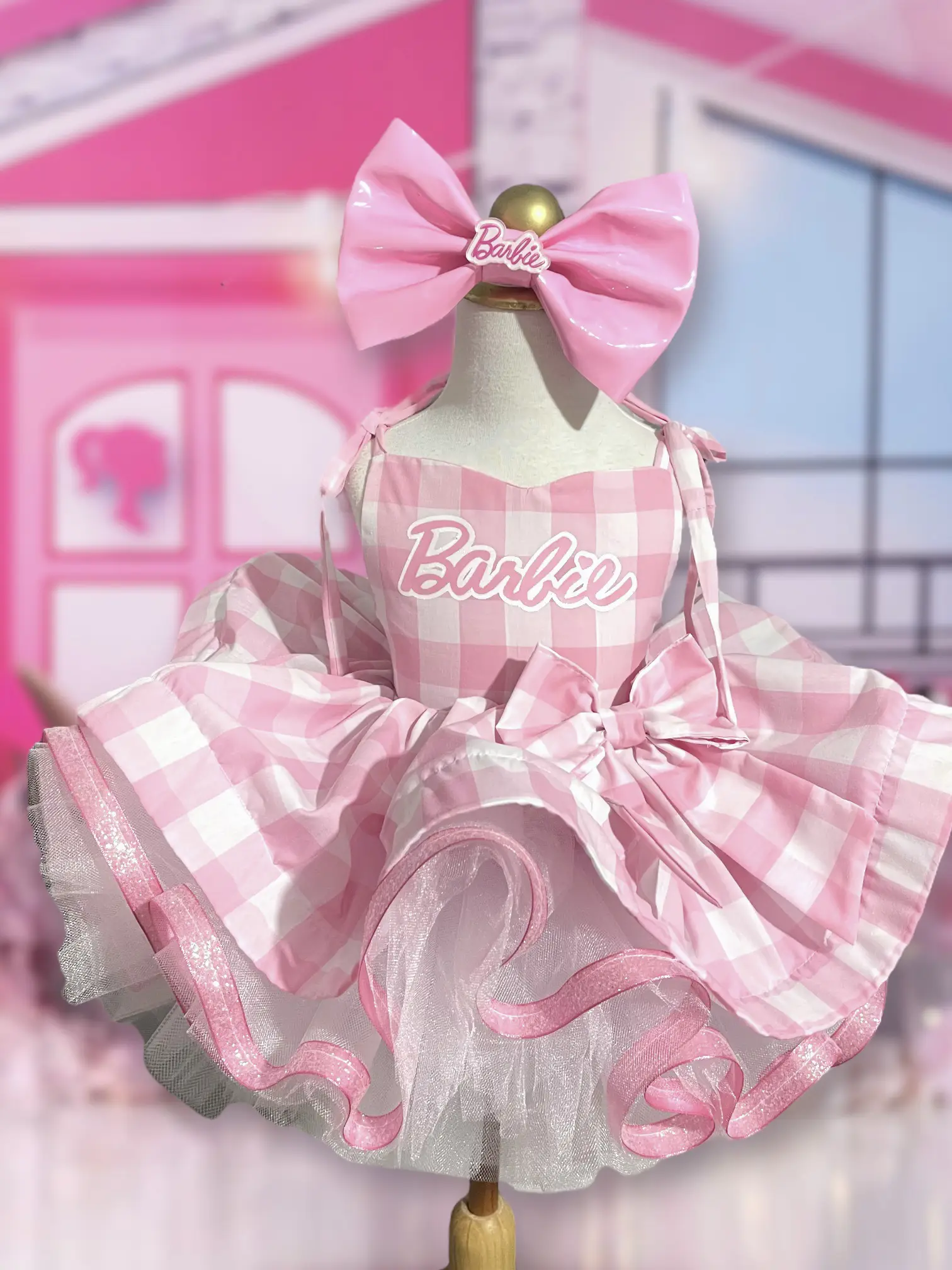 Mattel Barbie Pink Gingham Premium Adult Dress Up - Barbie The Movie – A  Leading Role