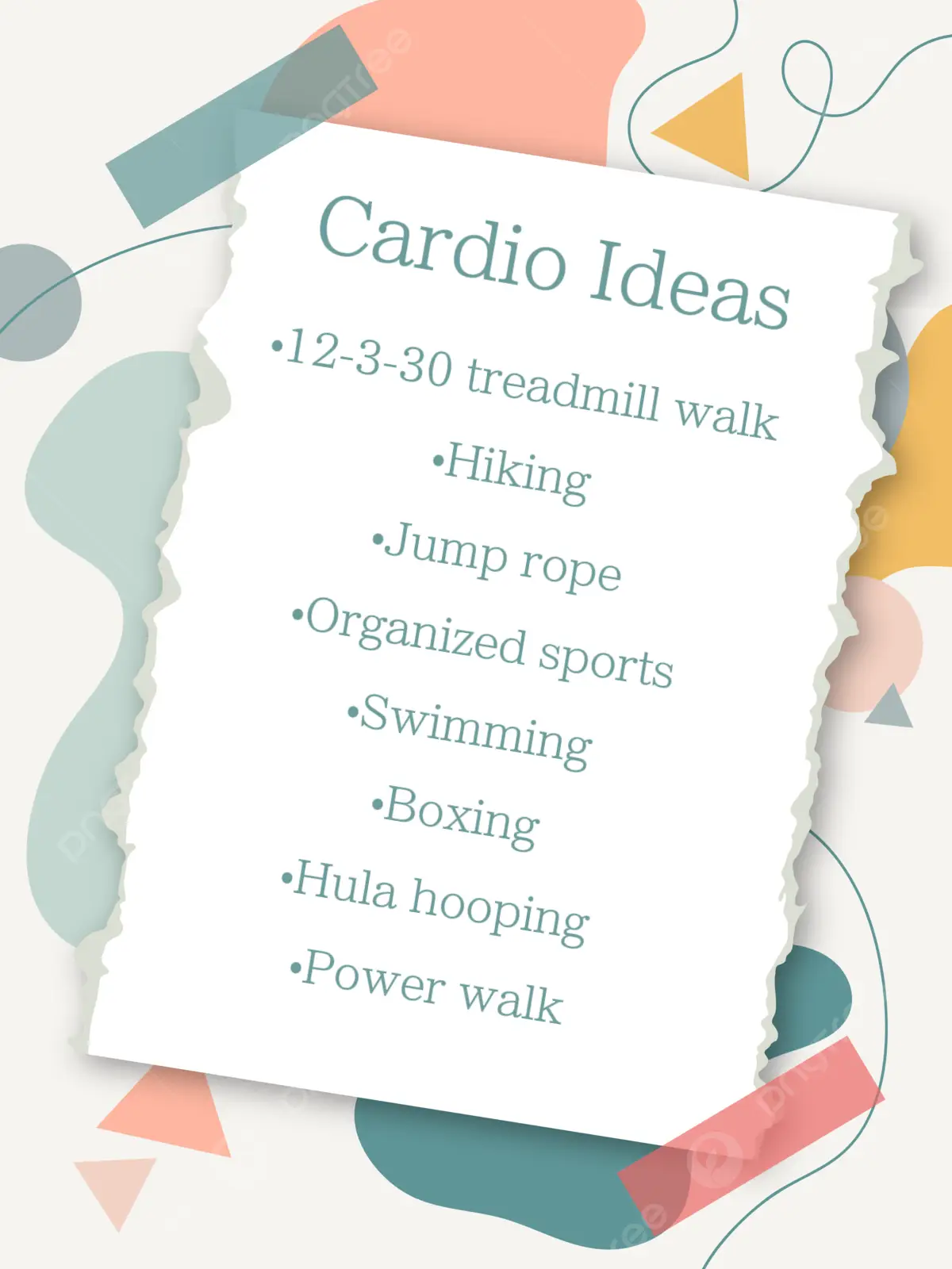 List of cardio online activities