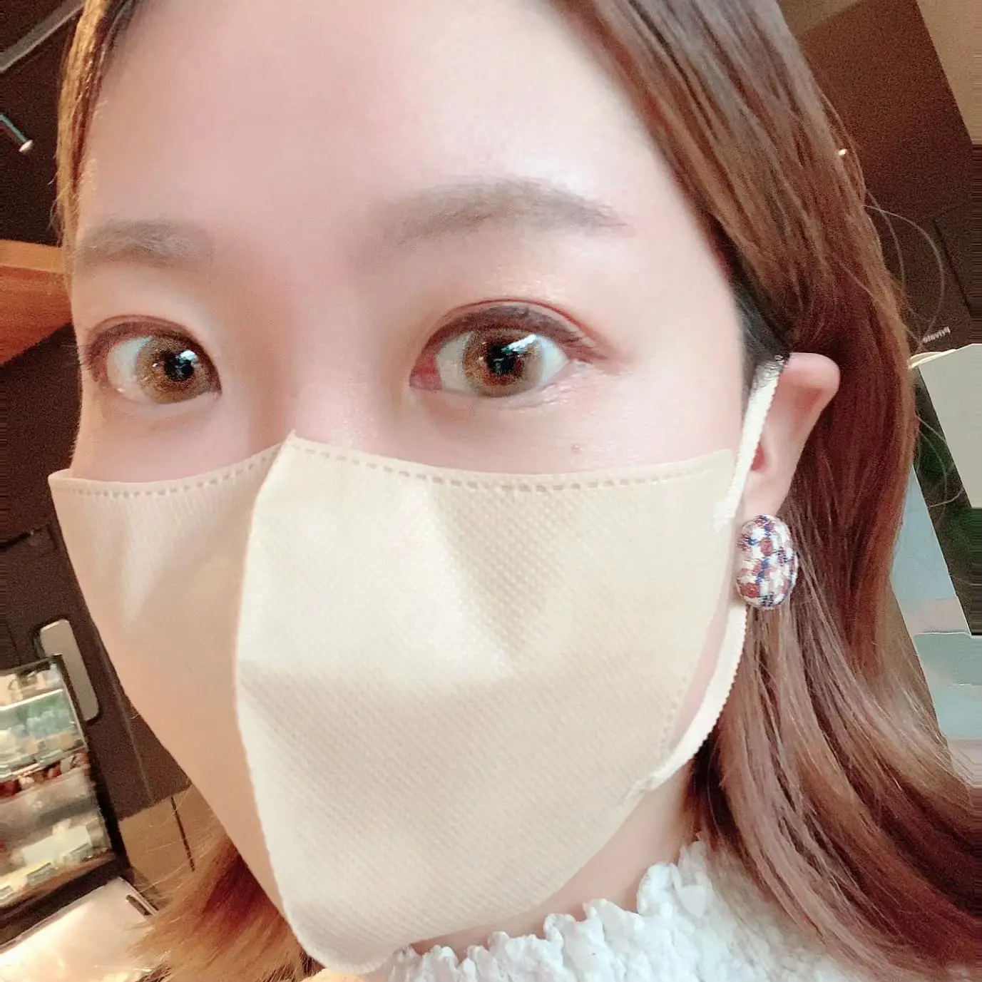 Nagano Mei-chan wearing model 💖 color contact 👀🤩✨ Laforte Mimosa beige  🌼 * ・ / | Gallery posted by にこちゃんᙏ̤̫⑅* | Lemon8