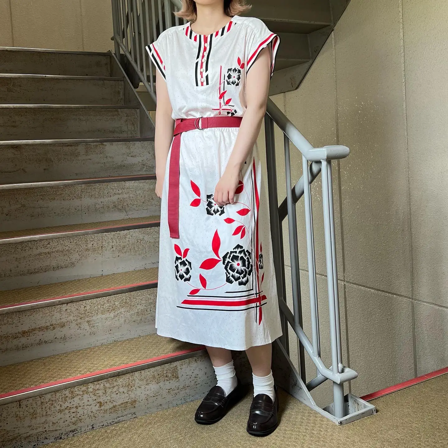 vintage リメイク品 チャイナ ロングワンピース 一点物 古着