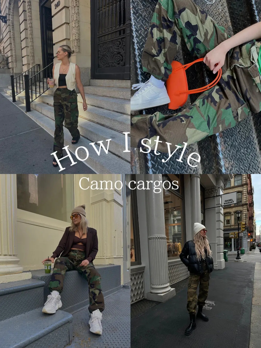 HOW TO STYLE CAMO CARGO PANTS FOR FALL/WINTER, 10 Ways to style camo CARGO  pants