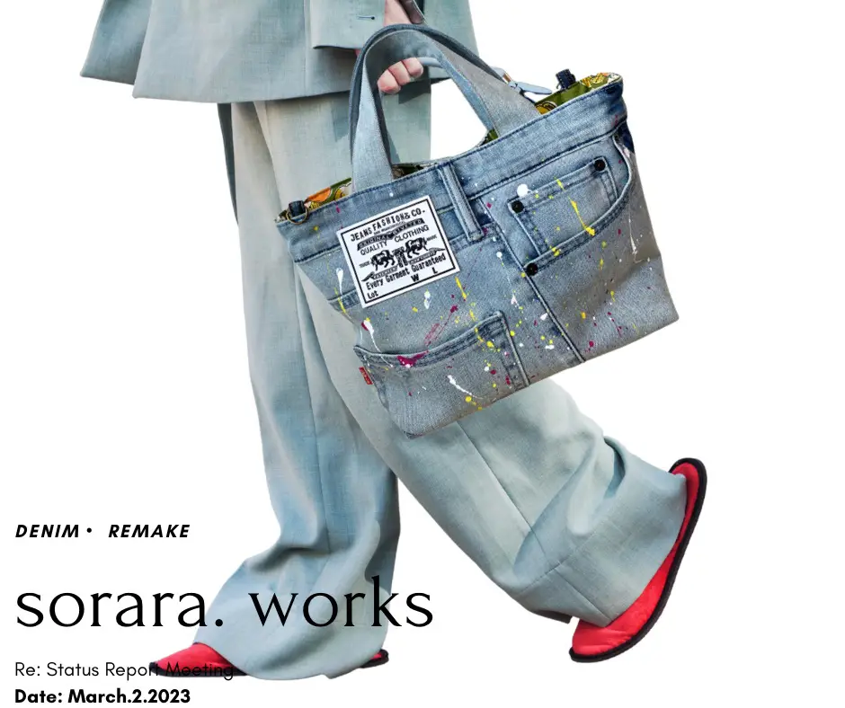 デニムリメイク❤︎ペイントミニトート | sorara.worksが投稿した