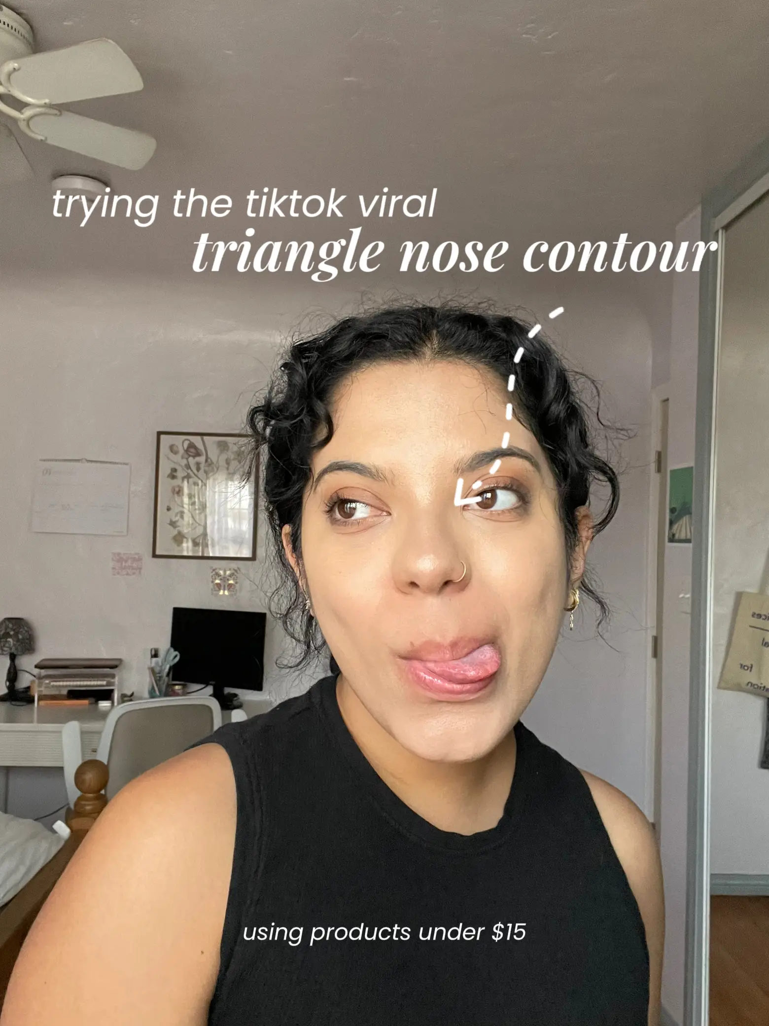 Trying the Viral Triangle Nose Contour, Gallery posted by nadia lynn
