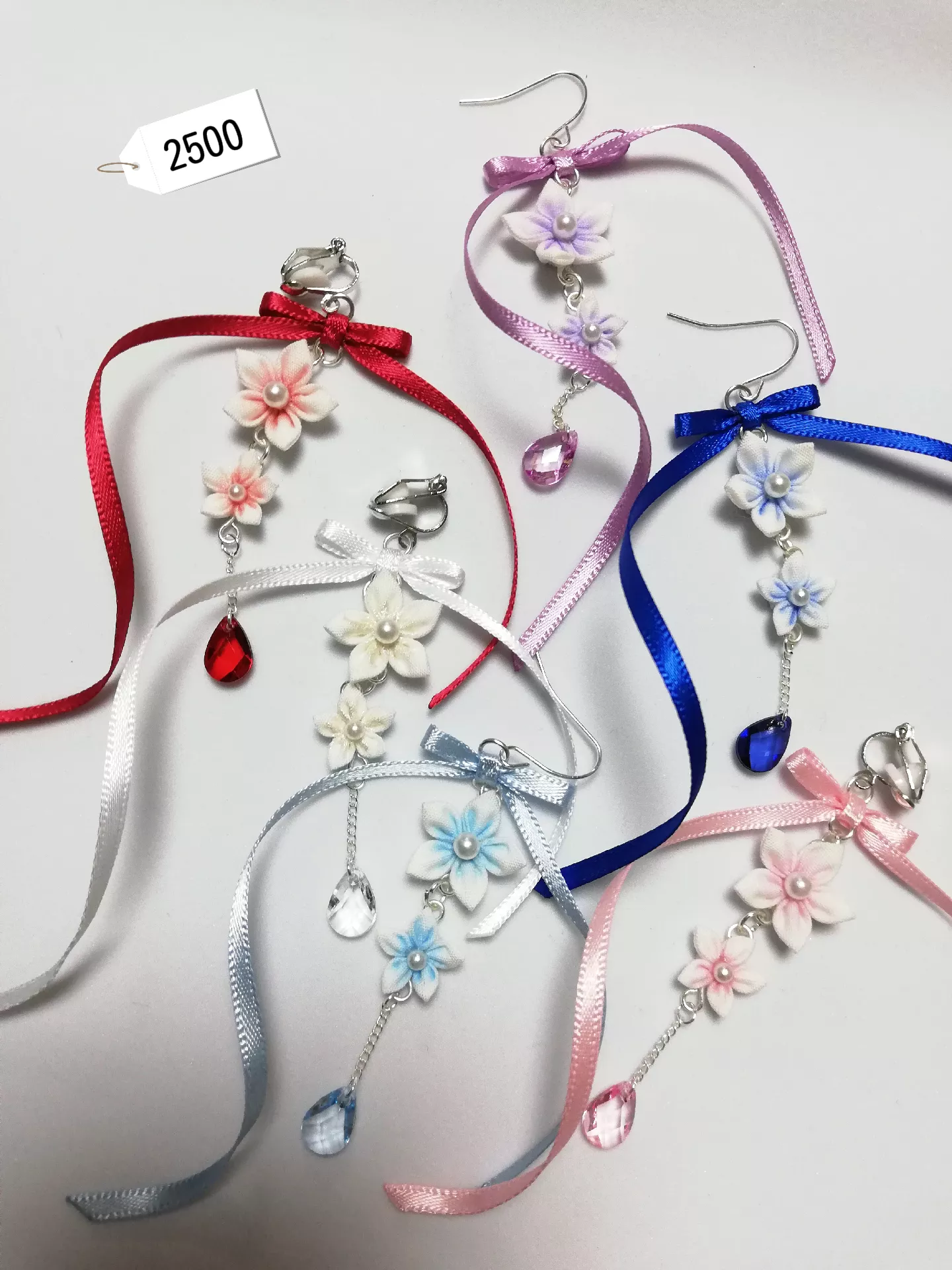 オーガンジー リボン ヘアゴム雪のきらめき