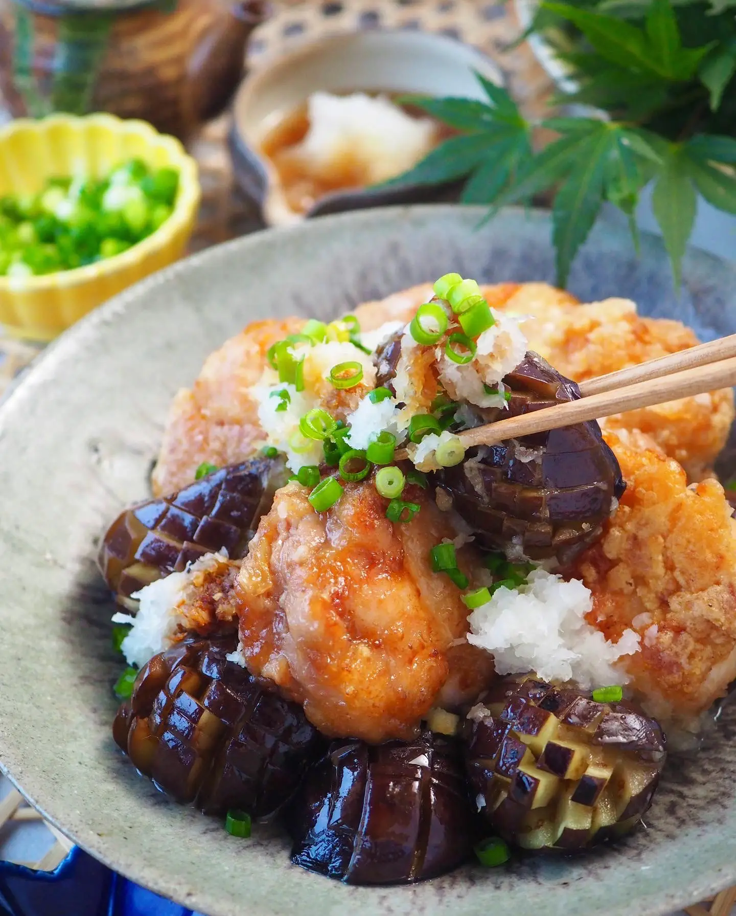 夏はコレ】なす好き家族も大絶賛！とろとろ茄子と鶏肉のおろしポン酢