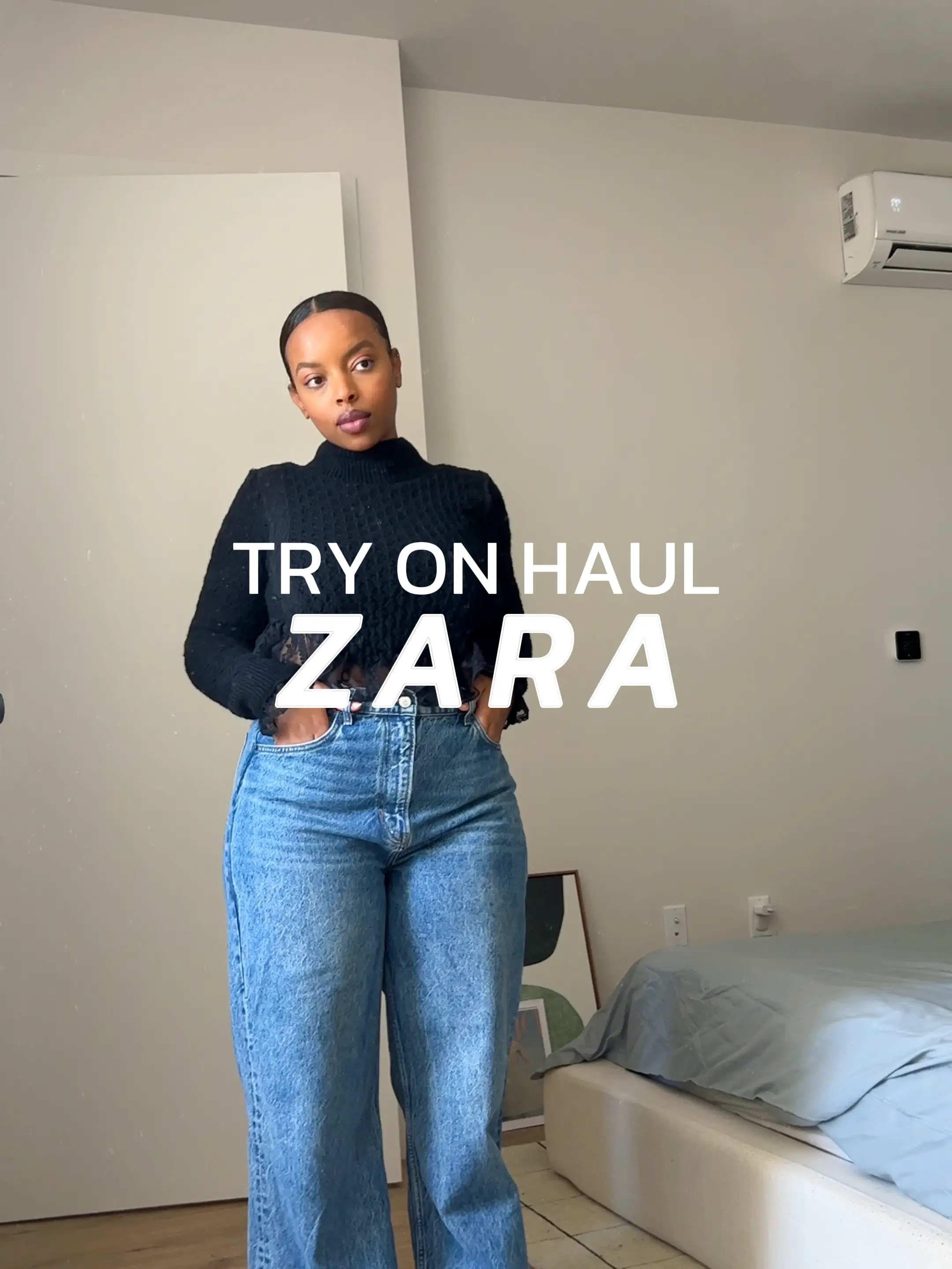 ZARA TRY ON HAUL  transitional fall outfits 