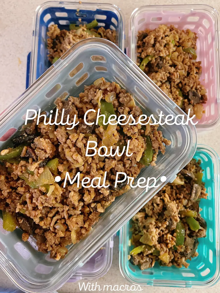 Chicken Philly Cheesesteak Meal Prep Bowls - Mary's Whole Life