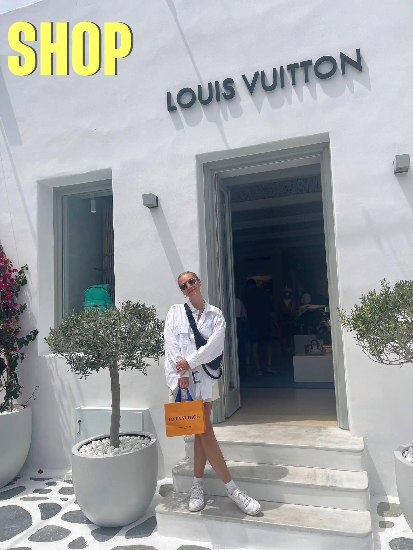 Louis Vuitton store in Mykonos - Greece. Chora and Nammos beach