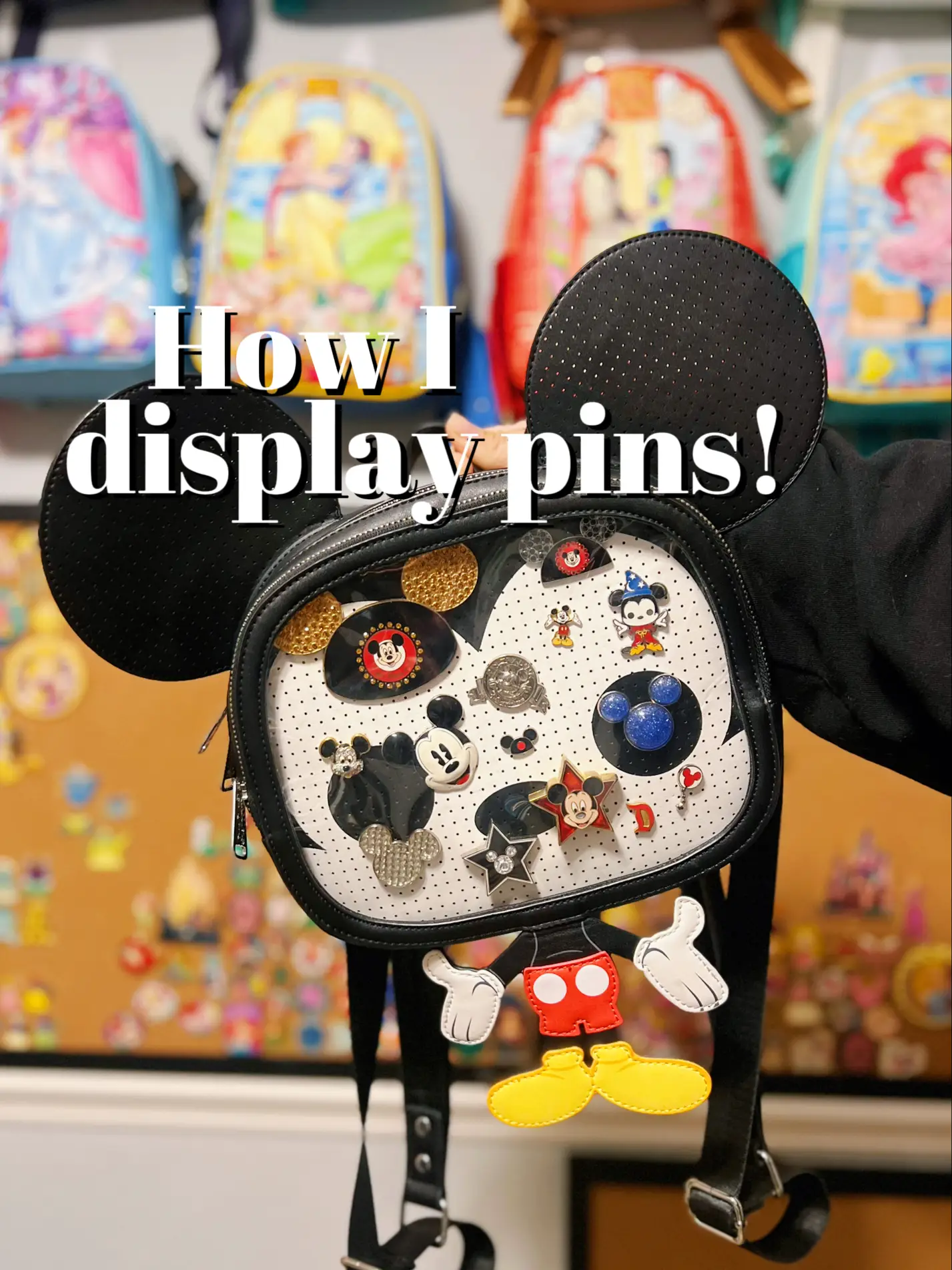 Finally got a proper backpack for Disneyland to display my pins :  r/DisneyPinSwap