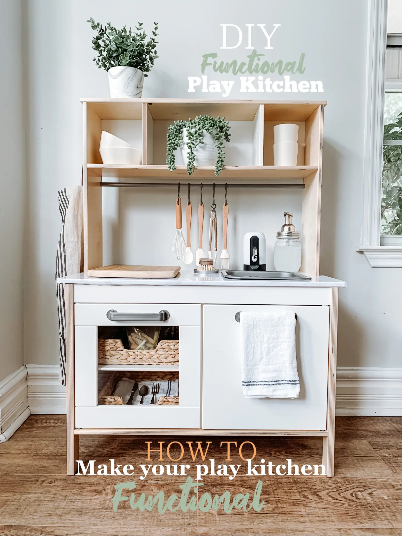 DIY Functional Play Kitchen! 😍, Video published by Tawny