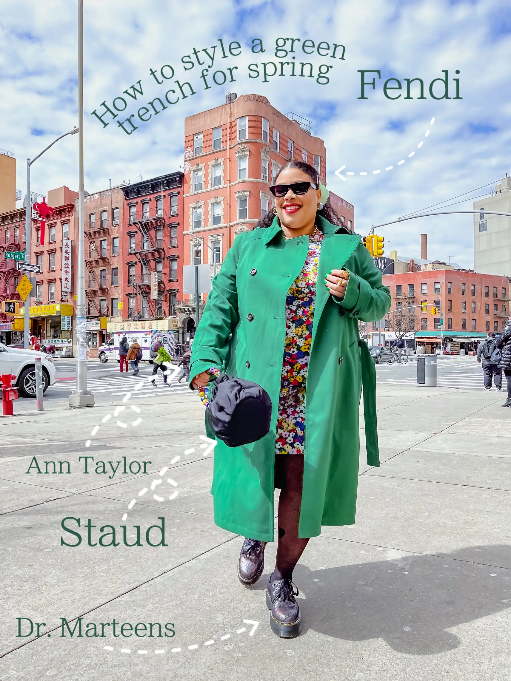 Ann taylor green trench cheap coat