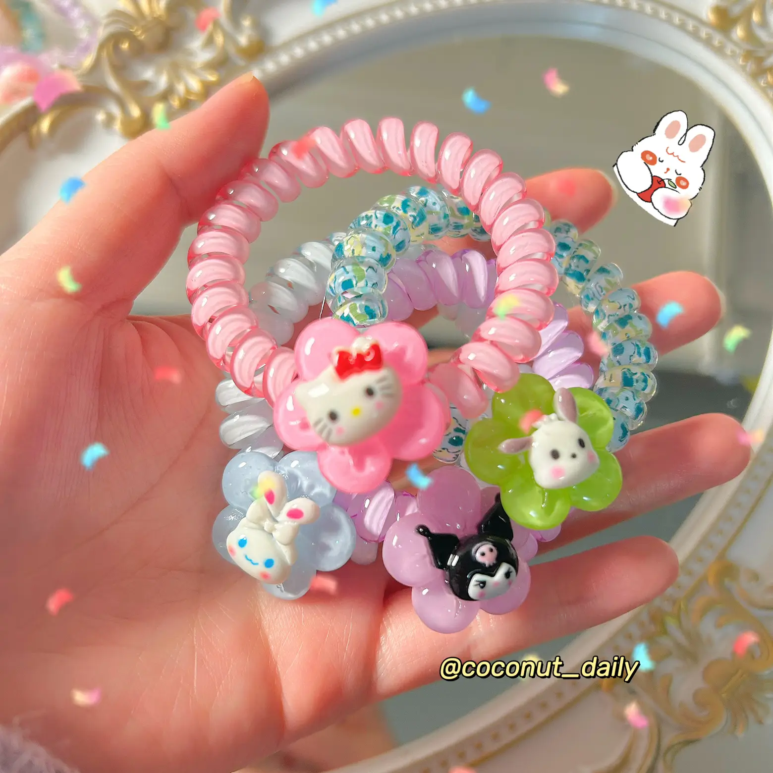 かすみ草と黒猫ちゃんのヘアゴム ハンドメイド レジン ネックレス ブルー 押し花 かすみ草と黒猫ちゃんのヘアゴム ハンドメイド レジン