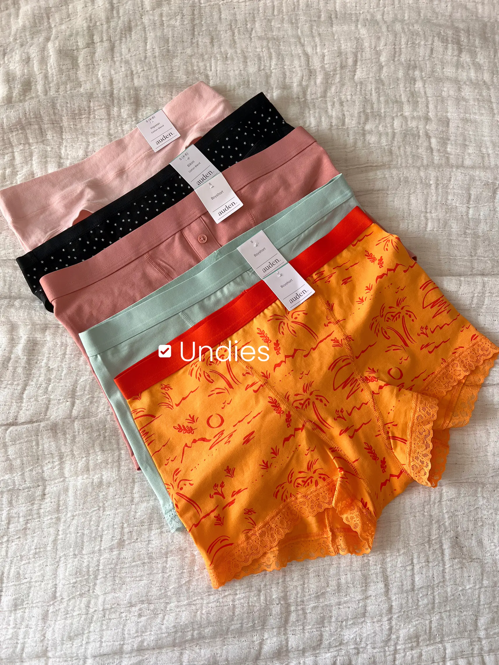 Auden, Intimates & Sleepwear, Nwt Auden 6 Pack Multicolored 0 Cotton Hipster  Underwear Size Xl 16