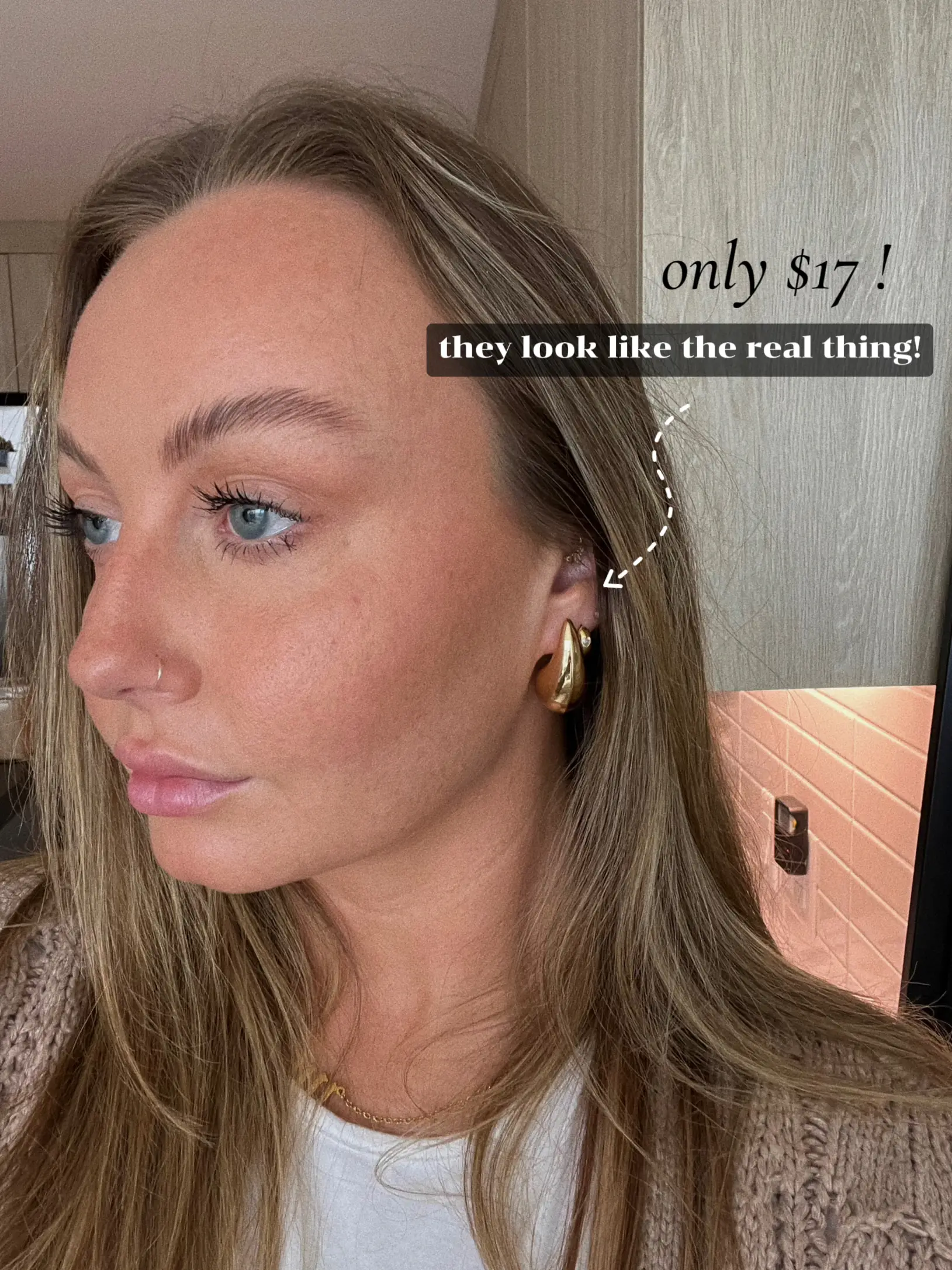  Apsvo Earring Dupes Extra Large Chunky Gold Hoop