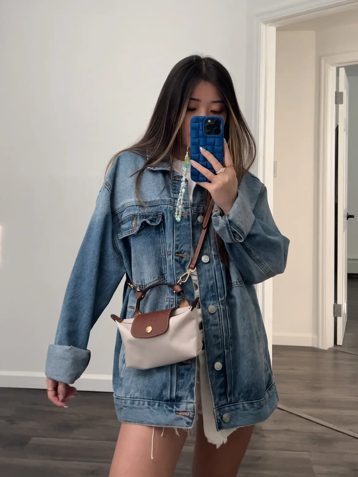 When you DIY the longchamp le pliage to become a crossbody it