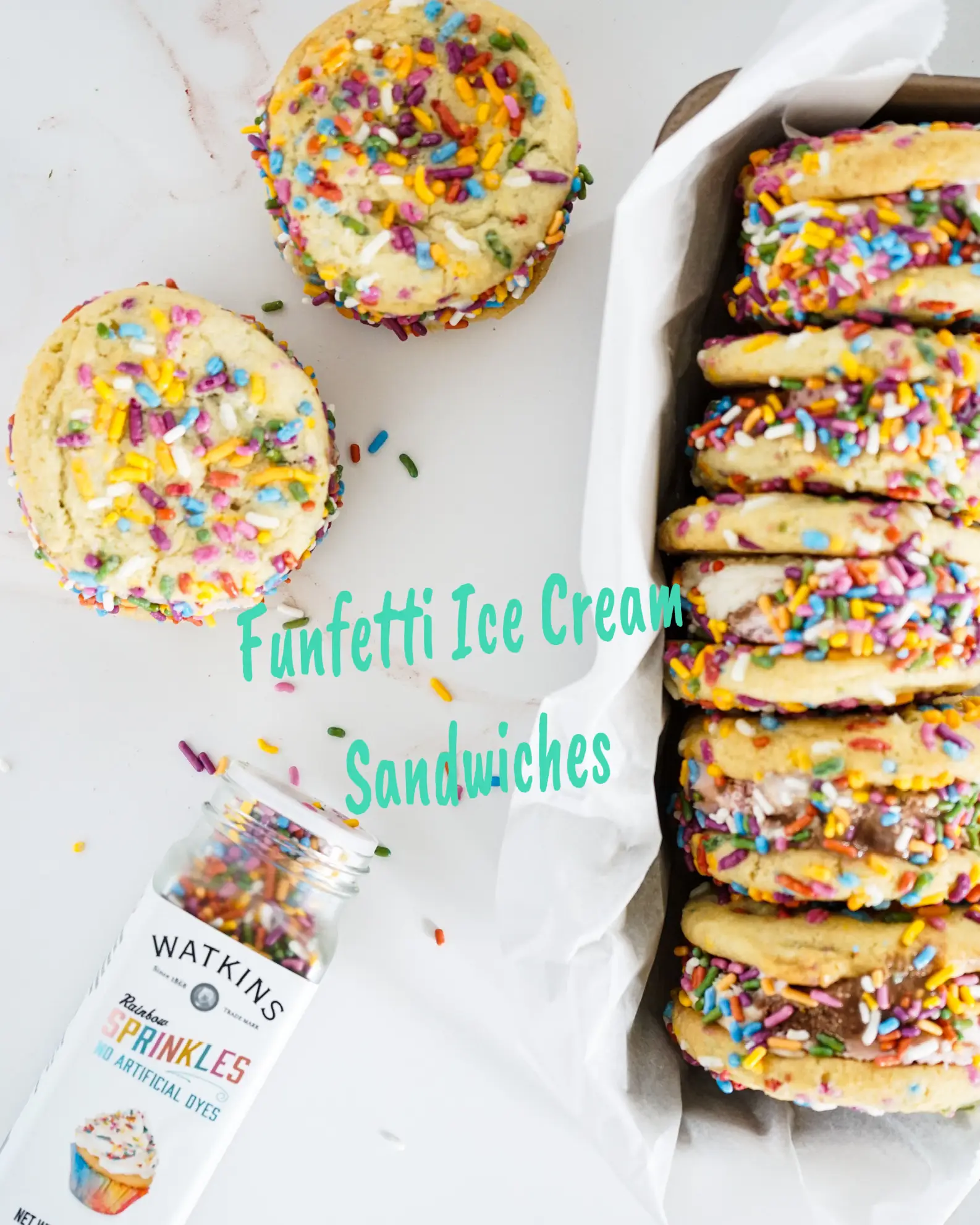 Funfetti Ice Cream Sandwiches