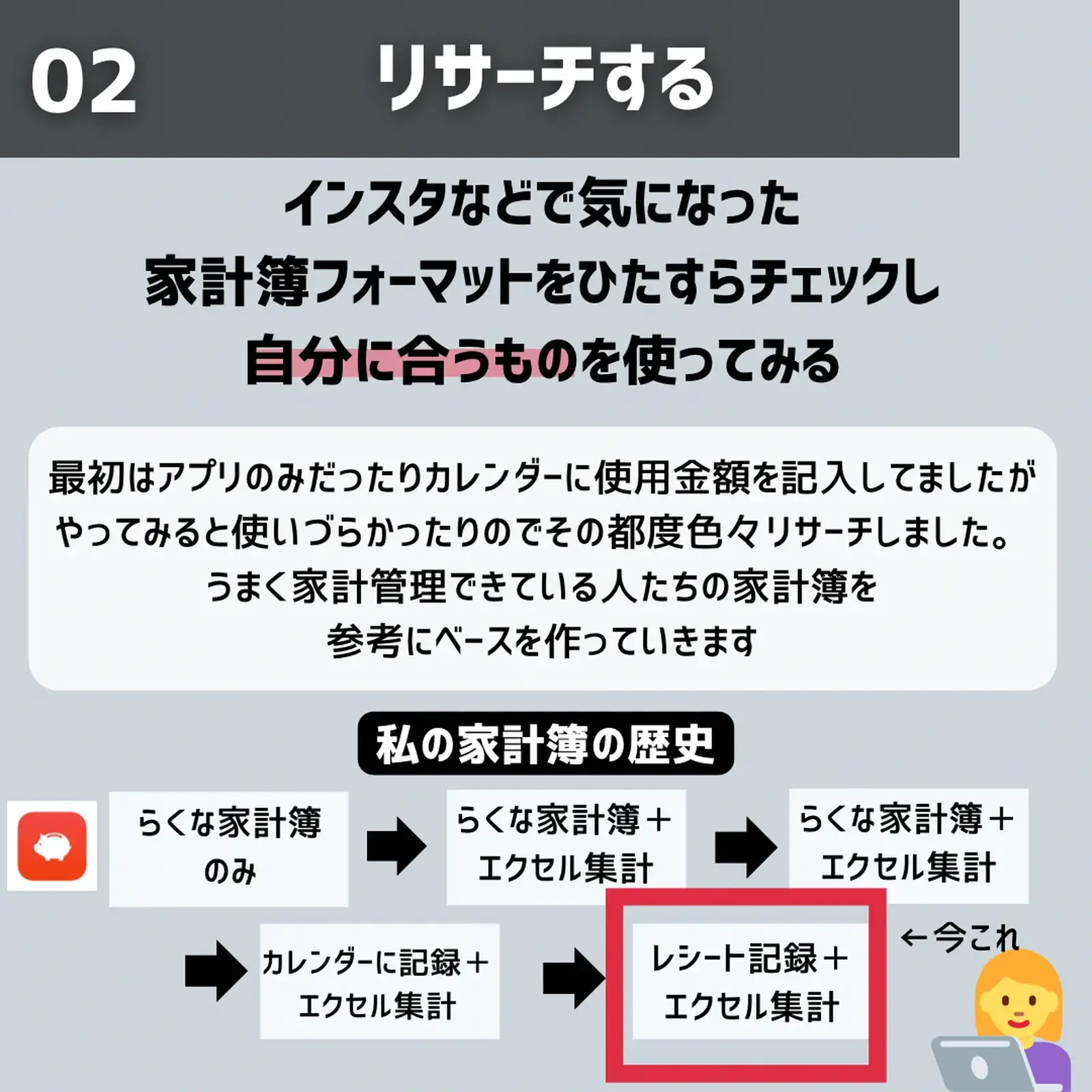 誰でもできる！家計簿の作り方📝☝️準備編🔖 | ぺご𖤣𖥧家計簿と節約術🔖が投稿したフォトブック | Lemon8