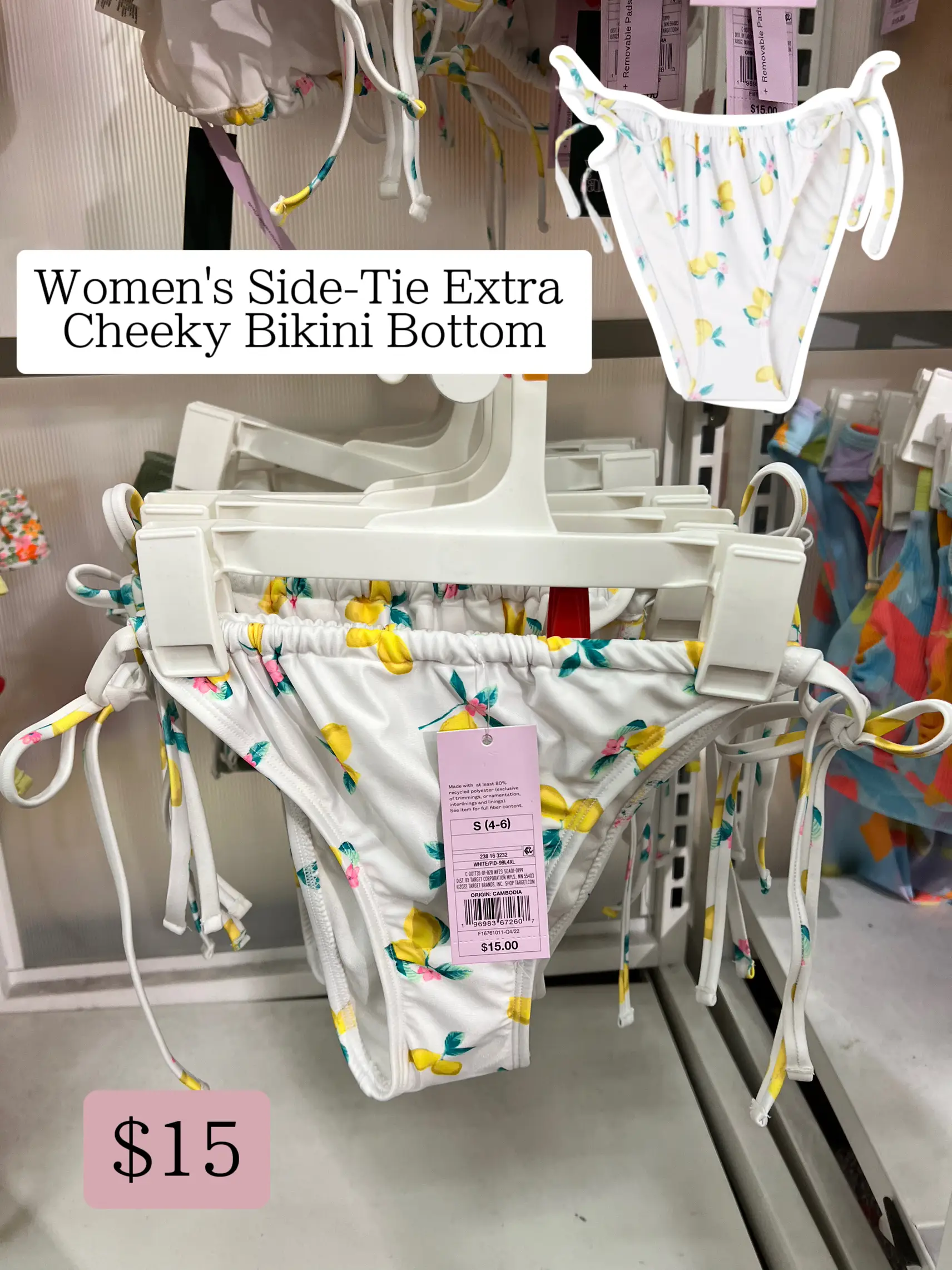 wild fable, Swim, Wild Fable Womens Cherry Printed Sidetie Ultra High Leg Bikini  Bottom
