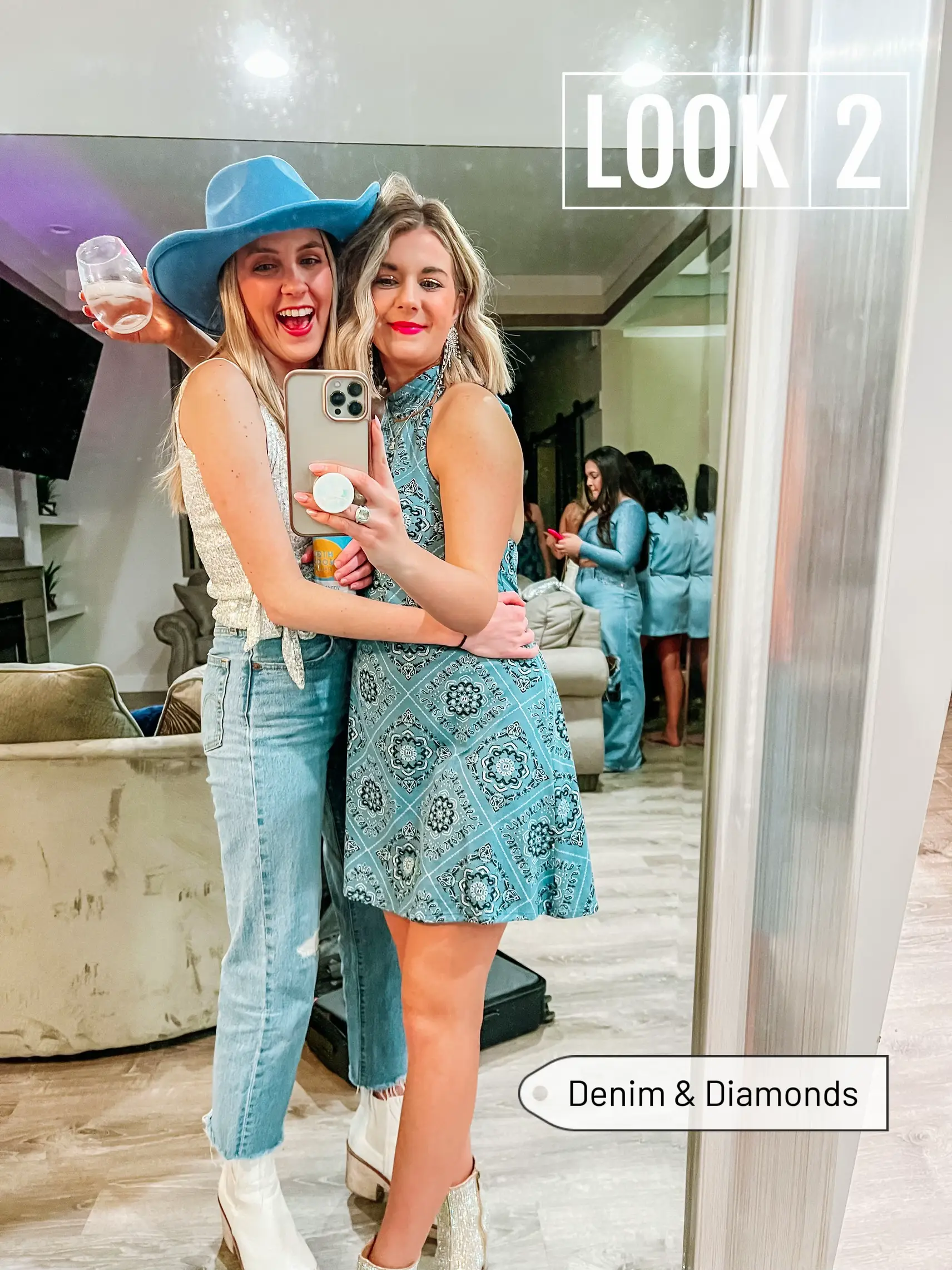 Denim & Diamonds💎Outfit Idea  Denim and diamonds, Denim themed party  outfit, Bachelorette outfits