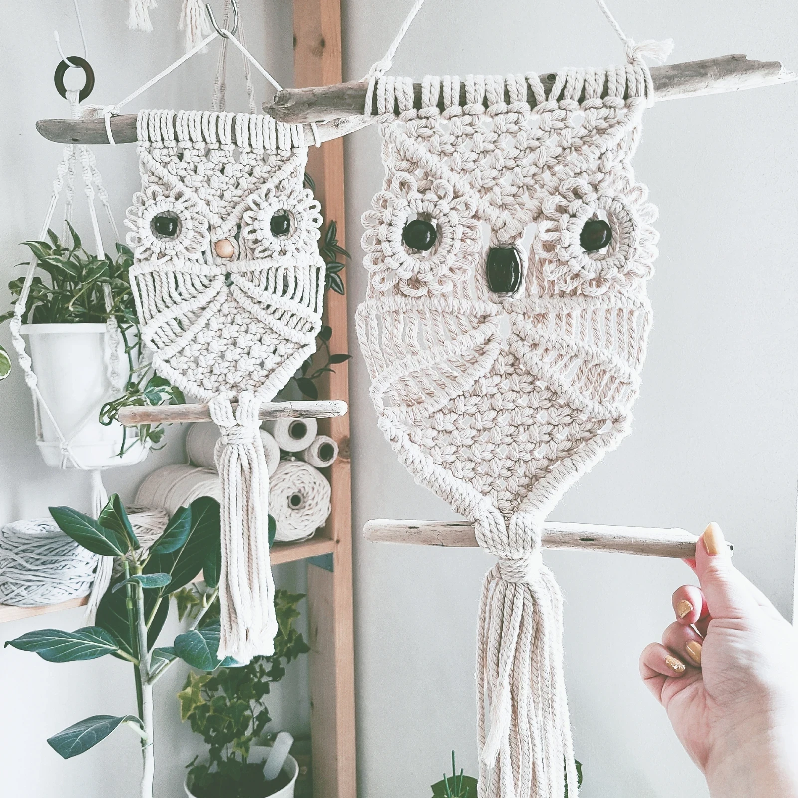 NO.405『マクラメタペストリー・ふくろう』